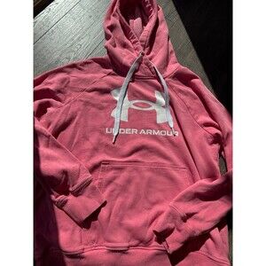 Under Armour Women’s Hoodie Medium | Pink & White Pullover Sweatshirt |
